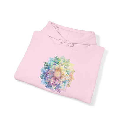 Women's Multicolor Pastel Mandala Pullover Hoodie