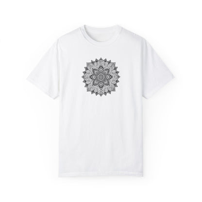 Women's Black and White Mandala Tee