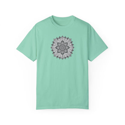 Women's Black and White Mandala Tee