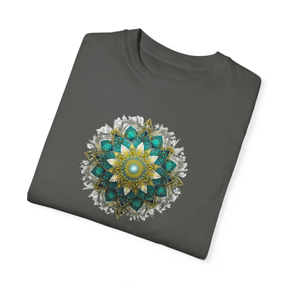 Men's Teal and Gold Mandala Tee