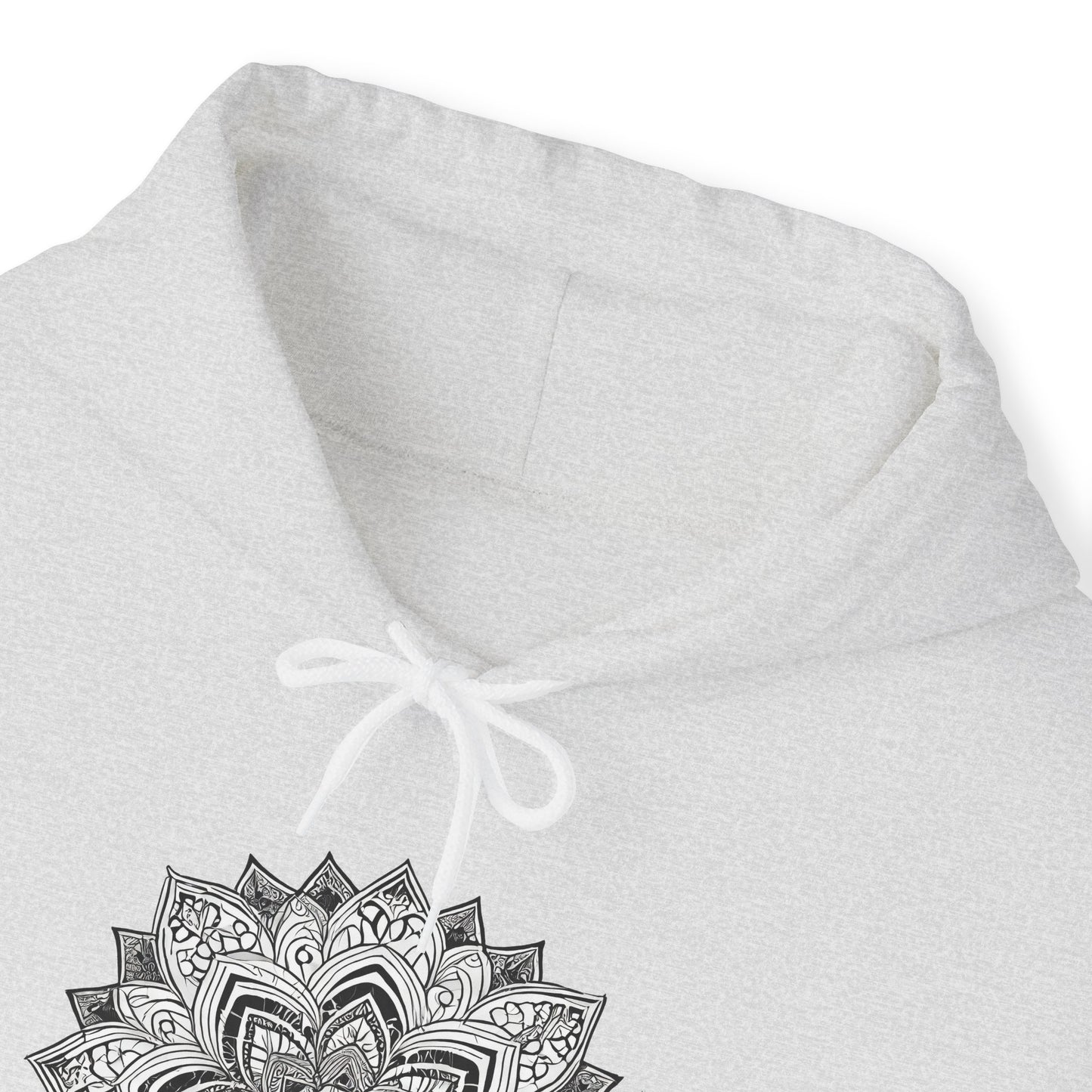 Men's Black and White Mandala Pullover Hoodie