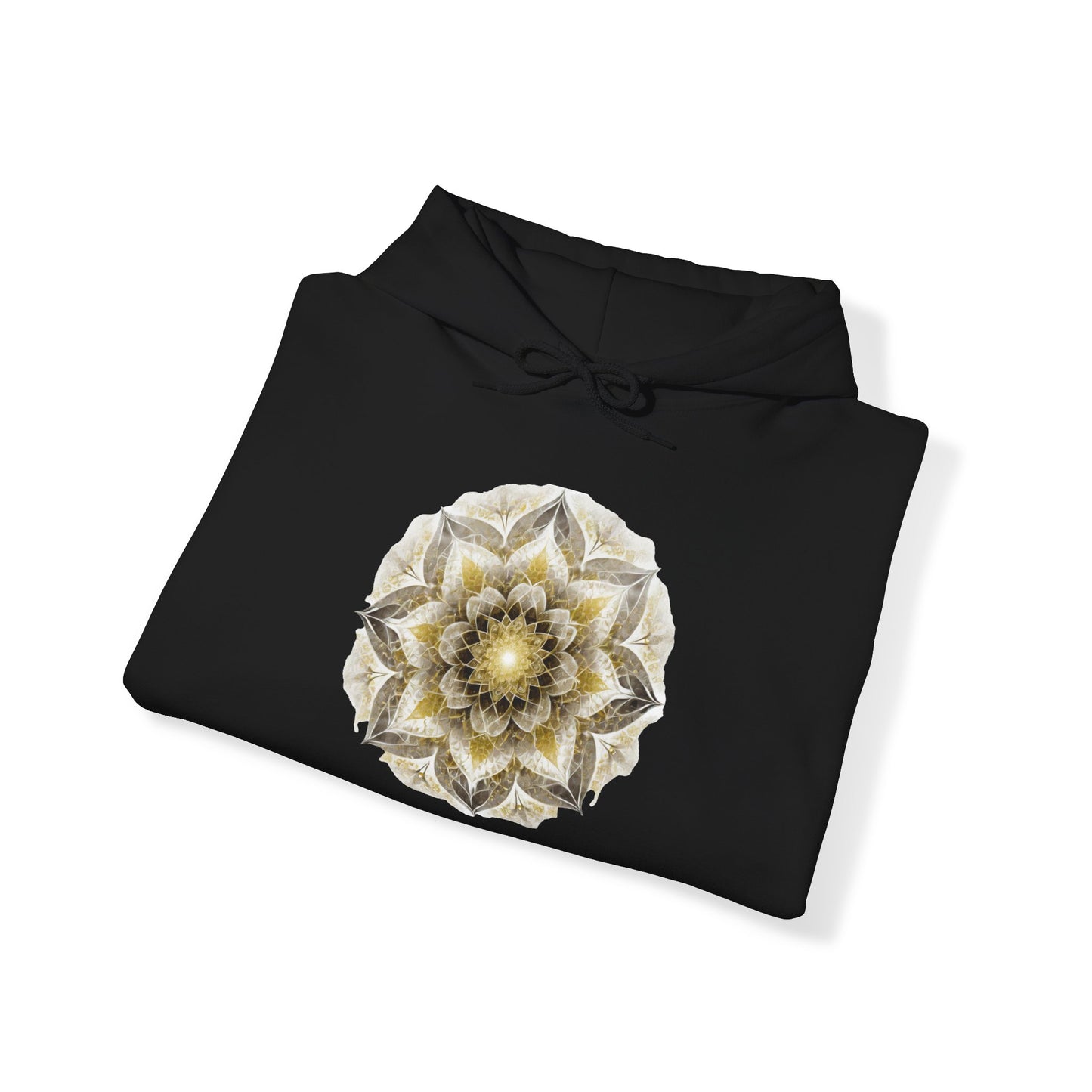 Women's Black and Gold Mandala Pullover Hoodie