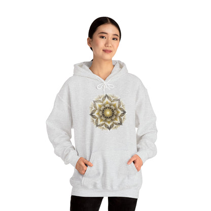 Women's Black and Gold Mandala Pullover Hoodie