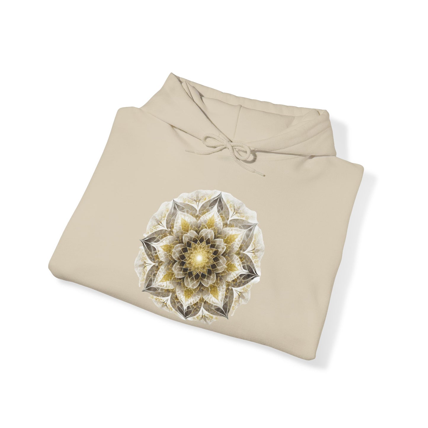 Women's Black and Gold Mandala Pullover Hoodie