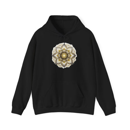 Women's Black and Gold Mandala Pullover Hoodie