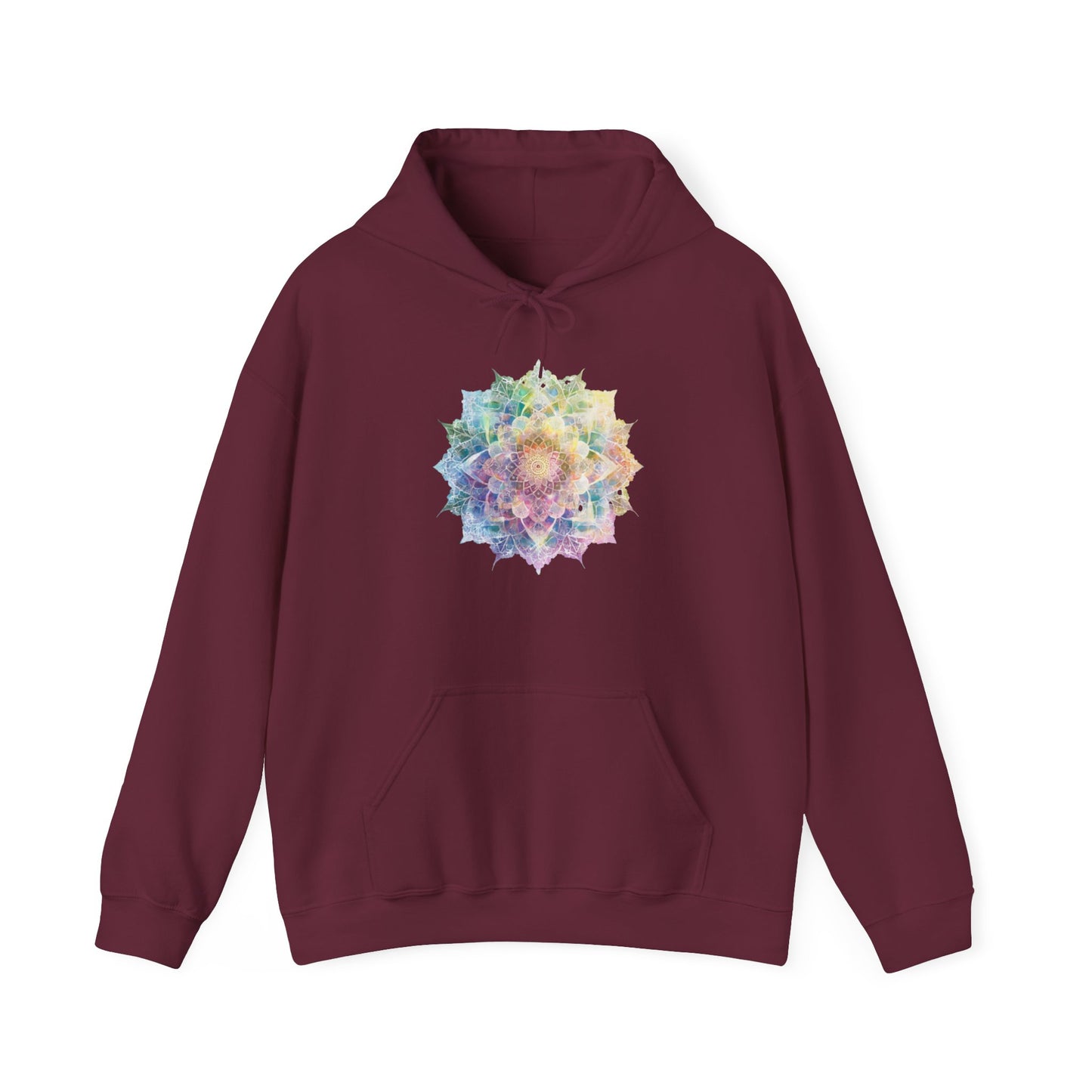 Women's Multicolor Pastel Mandala Pullover Hoodie