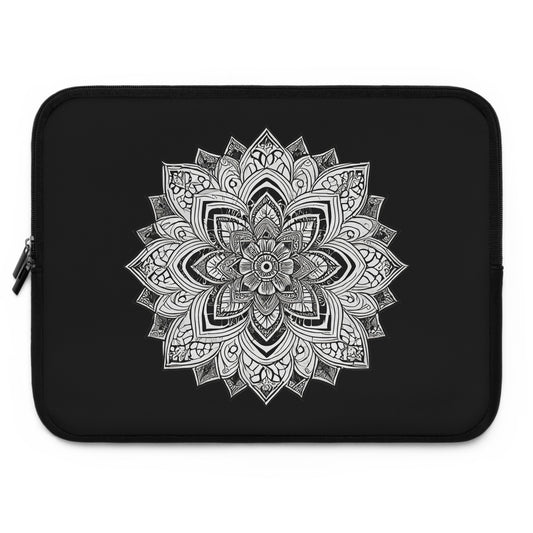 Black and White Mandala Laptop Sleeve