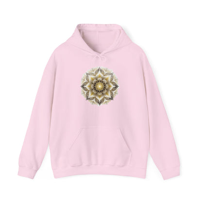 Women's Black and Gold Mandala Pullover Hoodie