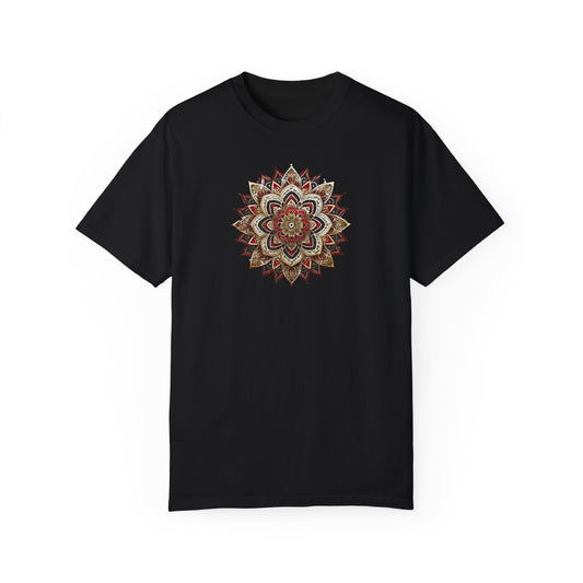 Men's Red and Gold Mandala Tee