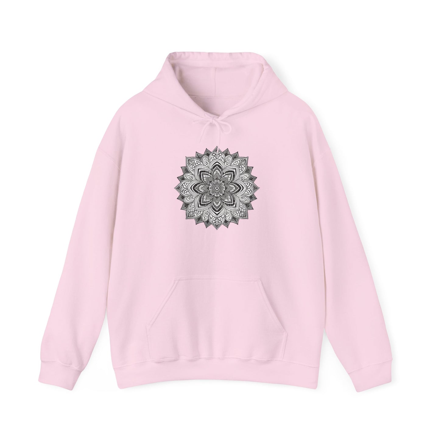 Women's Black And White Mandala Pullover Hoodie