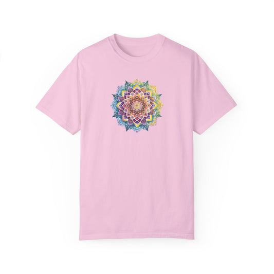 Women's Multicolor Pastel Mandala Tee