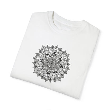 Women's Black and White Mandala Tee