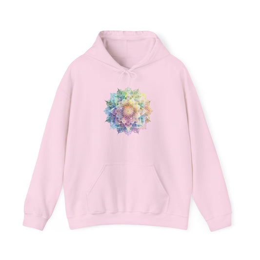 Women's Multicolor Pastel Mandala Pullover Hoodie