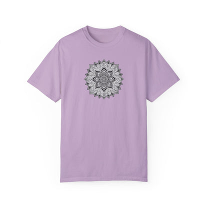 Women's Black and White Mandala Tee