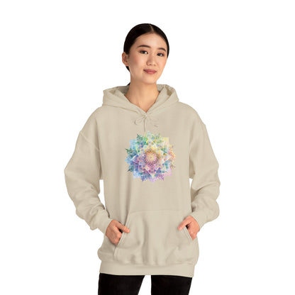 Women's Multicolor Pastel Mandala Pullover Hoodie