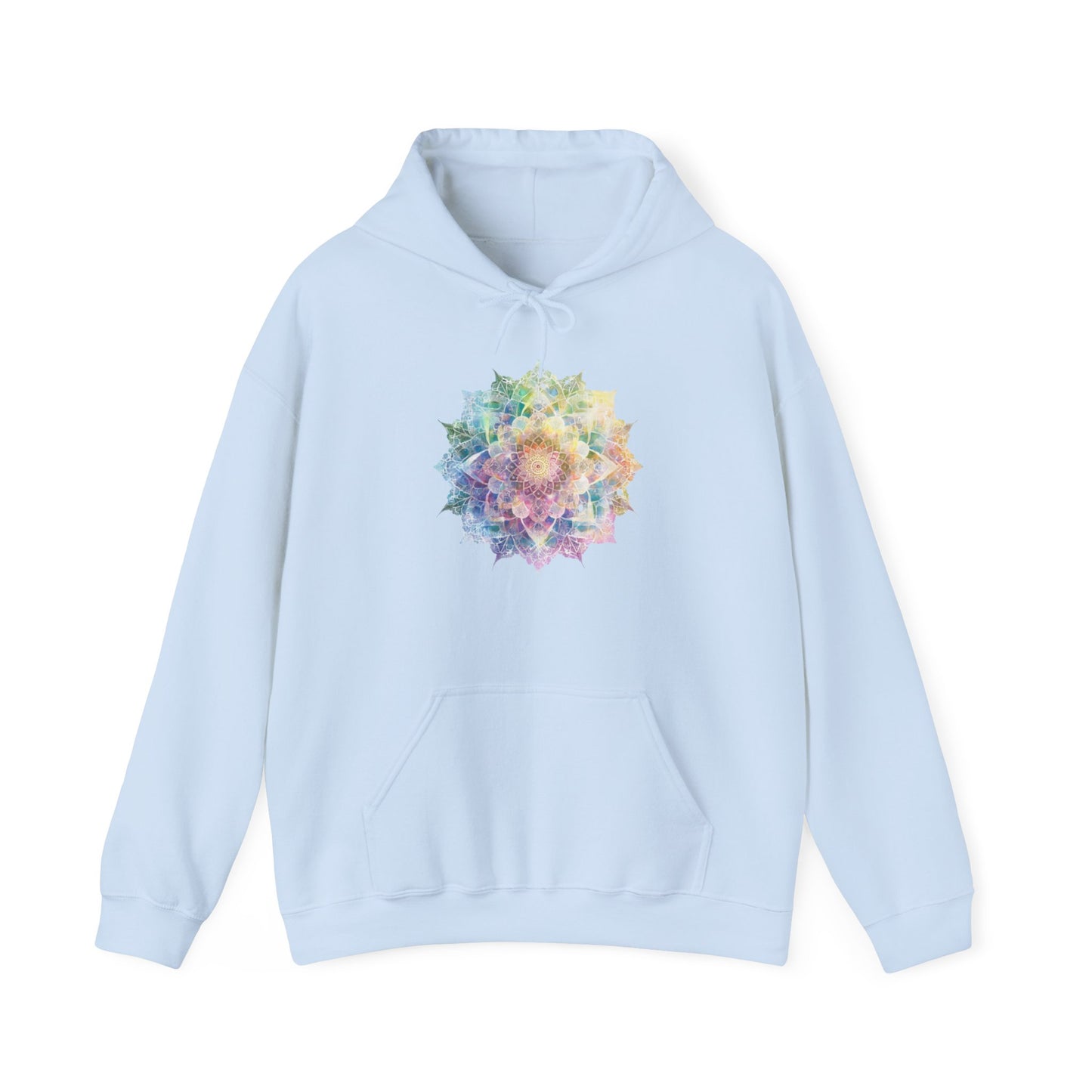 Women's Multicolor Pastel Mandala Pullover Hoodie