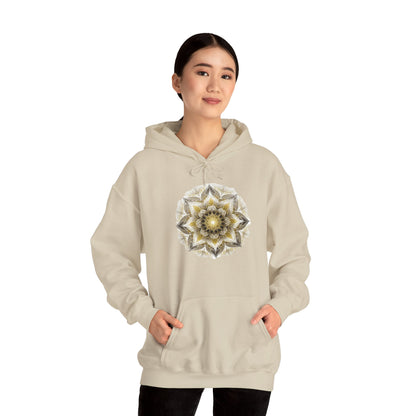 Women's Black and Gold Mandala Pullover Hoodie