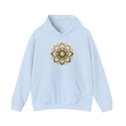 Women's Black and Gold Mandala Pullover Hoodie