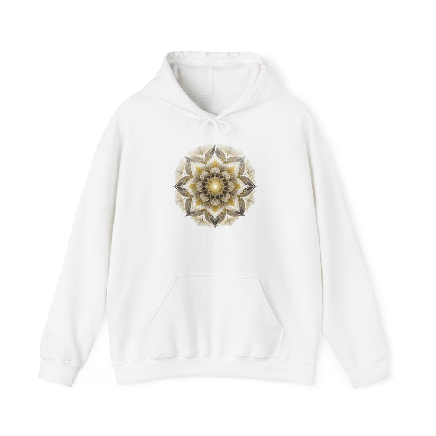 Women's Black and Gold Mandala Pullover Hoodie