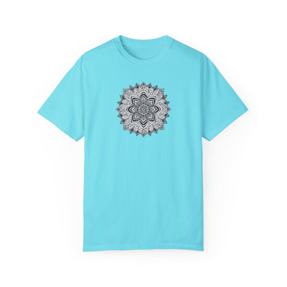 Women's Black and White Mandala Tee