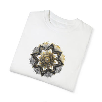 Men's Black and Gold Mandala Tee