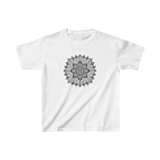 Kid's Black and White Mandala Tee