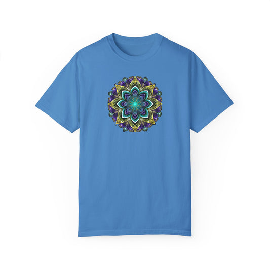 Women's Purple and Teal Mandala Tee