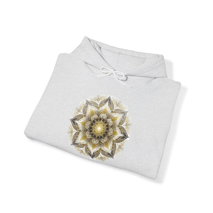 Women's Black and Gold Mandala Pullover Hoodie