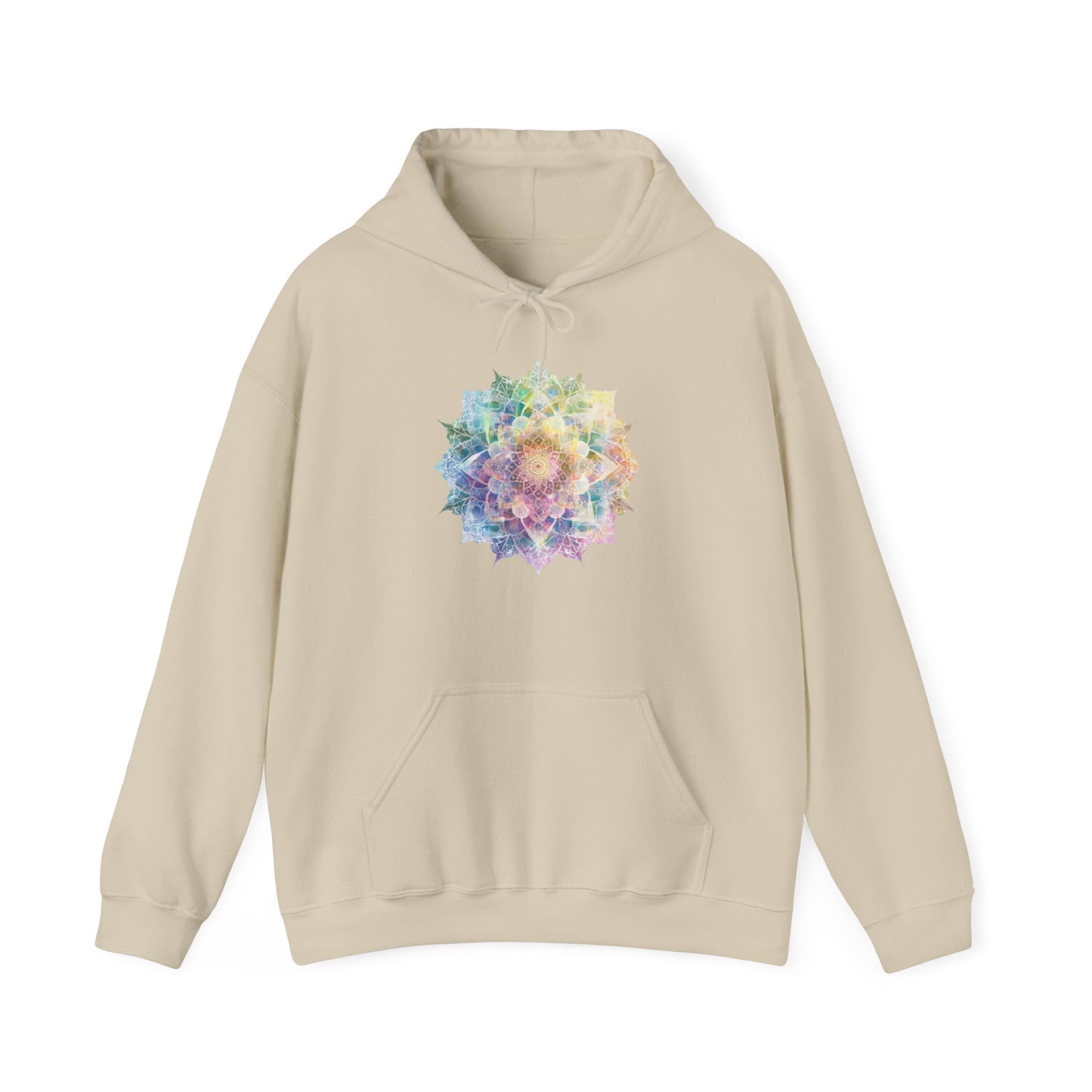 Women's Multicolor Pastel Mandala Pullover Hoodie