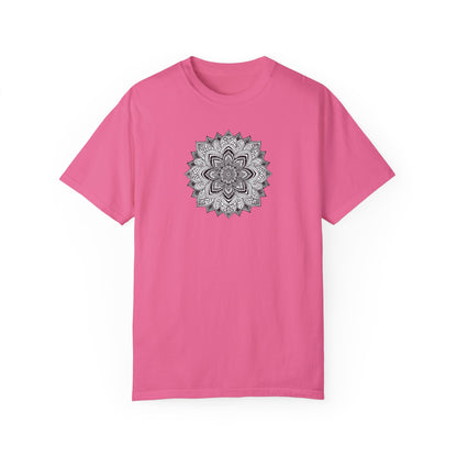 Women's Black and White Mandala Tee